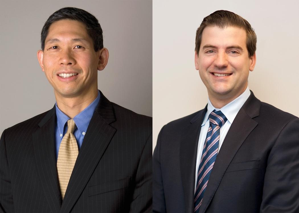 Francis Shen, MD (left), and Adam Shimer, MD (right), have been named to Newsweek’s list of America’s Best Spine Surgeons.