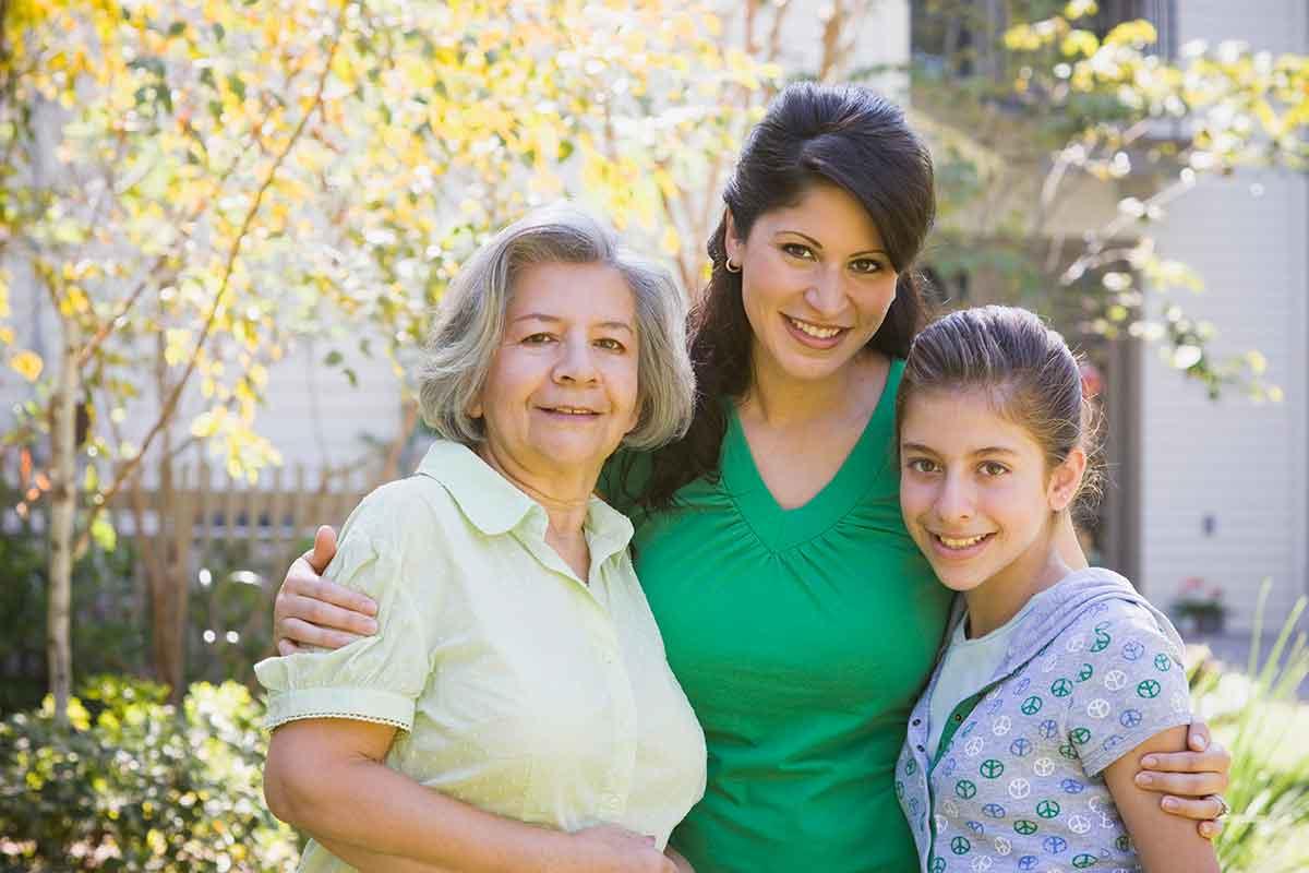 group portrait of mother, daughter, granddaughter