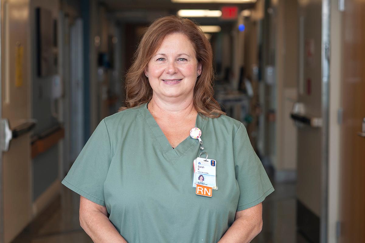 This portrait was taken last June, when UVA had 1 patient hospitalized with COVID. And Sarah Kaplan thought the pandemic was almost over. Today, she and other UVA nurses are exhausted caring for well over 100 COVID patients.