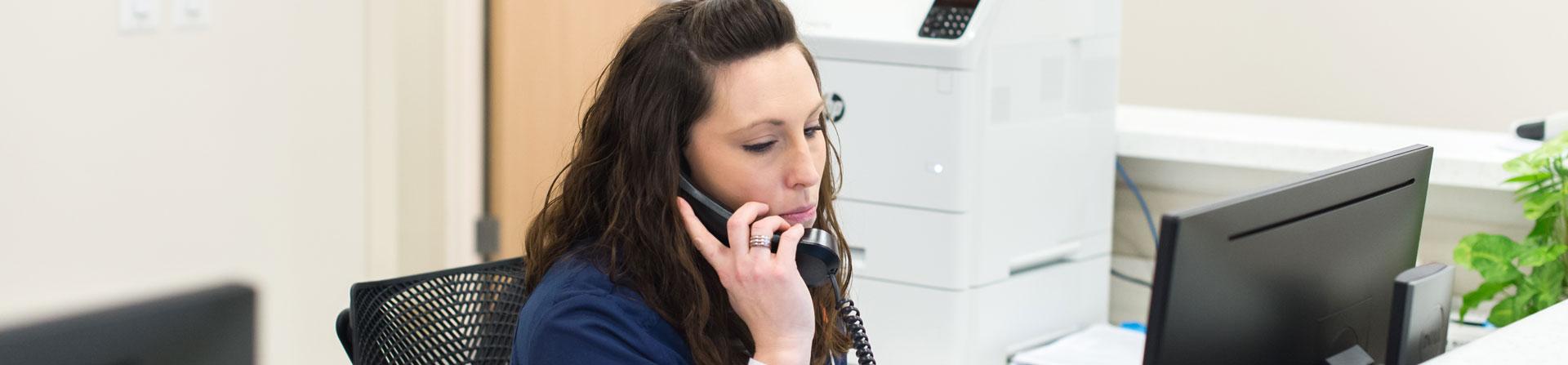 nurse on phone