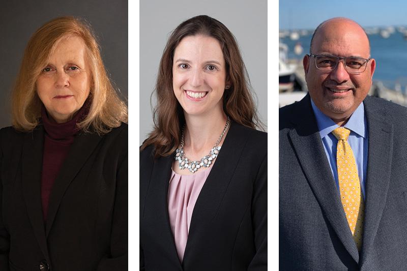 From left to right: Kathy Baker, UVA Medical Center's Chief Nursing Officer; Veronica Brill, UVA's Associate Chief Nursing Officer; and Nelson Figueroa, UVA's Administrator of Emergency Medicine and Services.