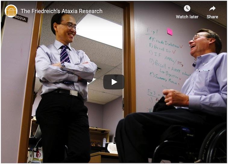 This is a still from a video about Friedreich's ataxia.