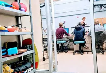 View of the runner's clinic