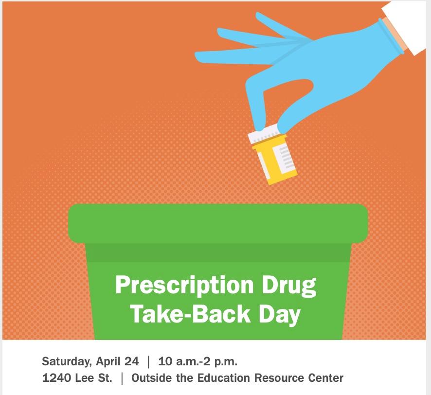 Drug Take-Back Day | Saturday, April 24 | 10 a.m.-2 p.m. | 1240 Lee Street
